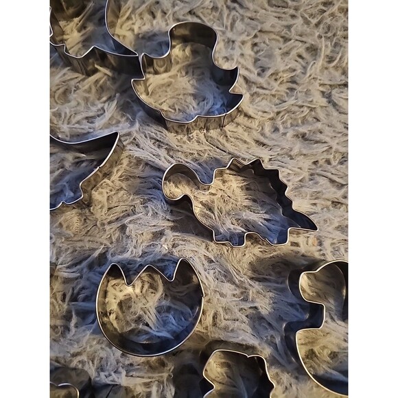 Lot Of 14 Dinosaur Animal Aluminum Cookie Cutters Large Metal Lot, Baking Kids - Picture 10 of 12